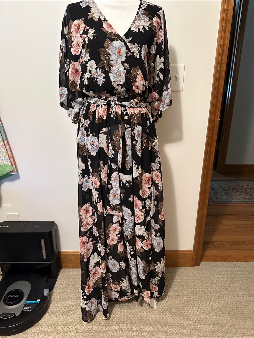 Anrabess XL women’s kimono like dress with belt
